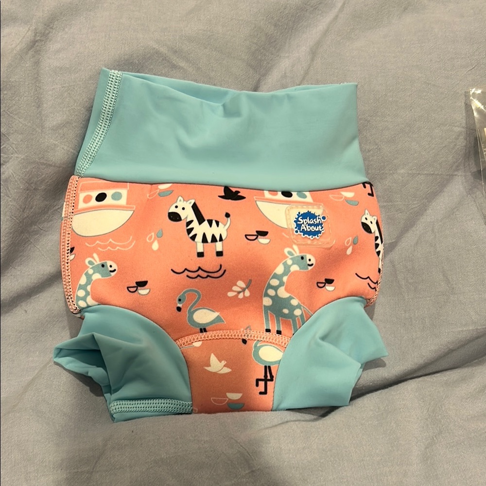 Pink and Blue Diaper Covers with Playful Design